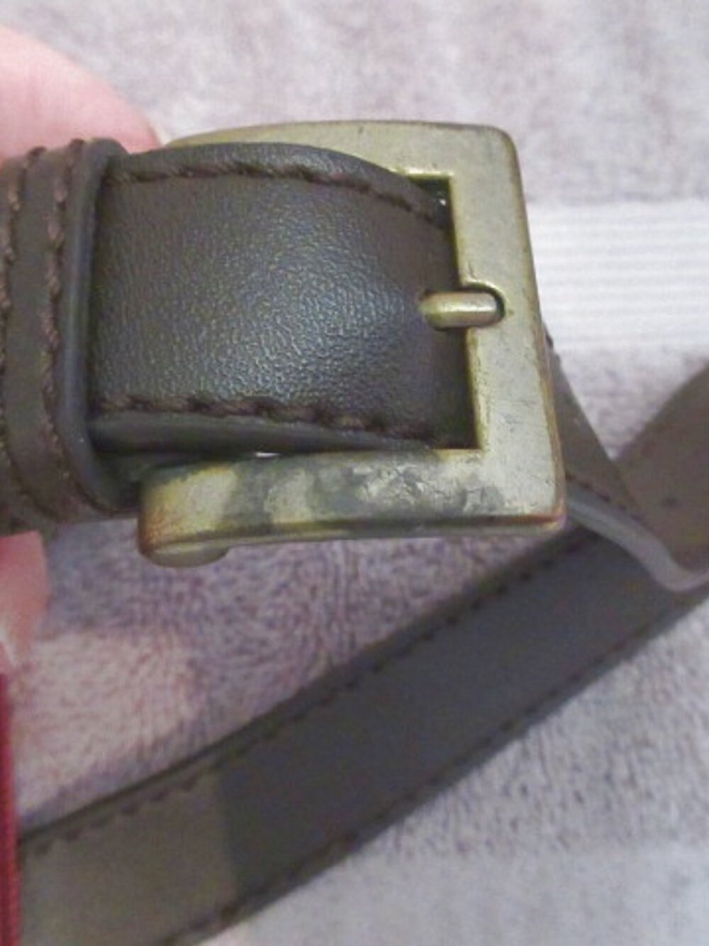 Vtg Fossil Relic Red Embossed Tooled Crossbody Bag Vegan Leather Western Boho - Picture 5 of 10